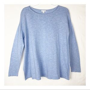 J. Jill Light Blue Crew Neck Sweater